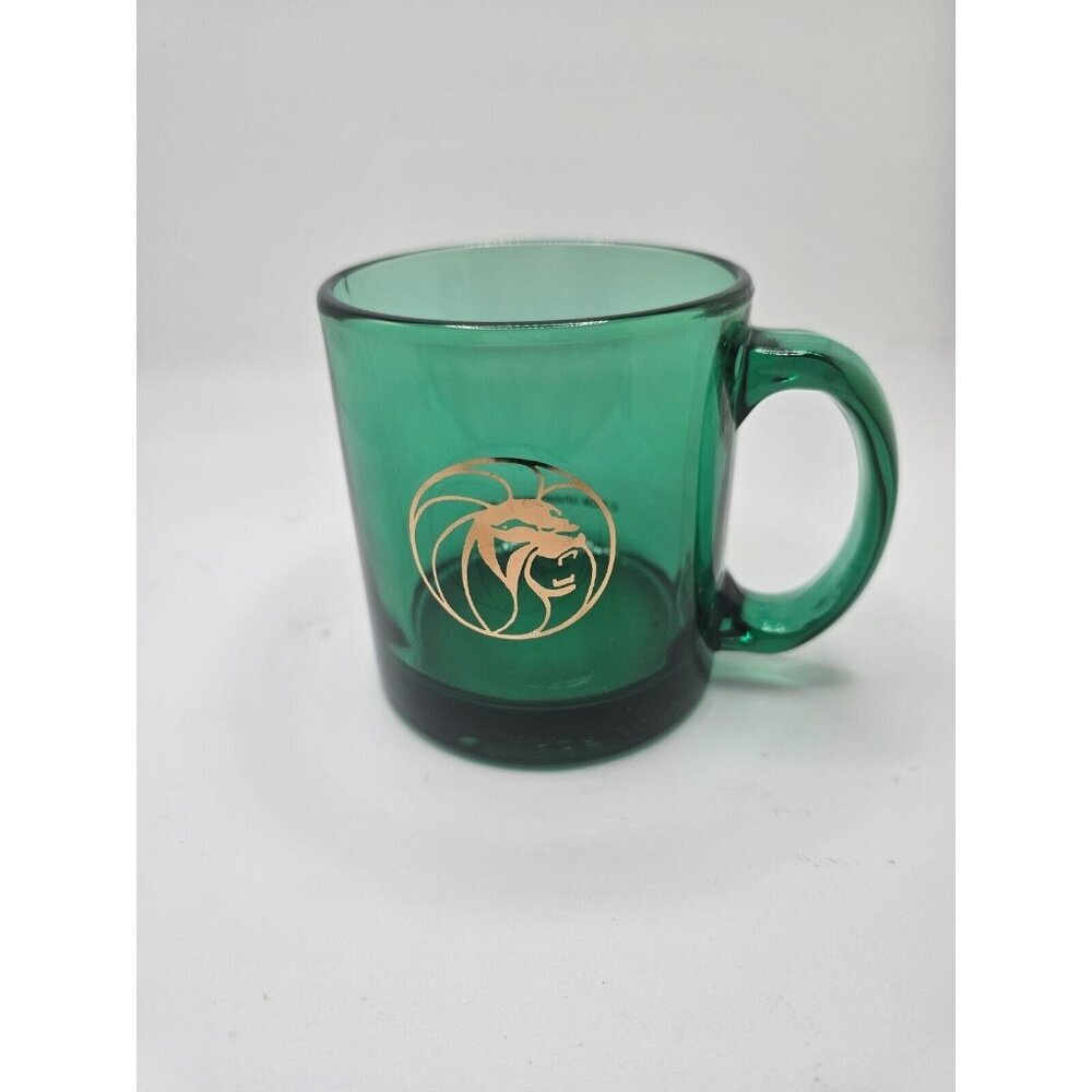 MGM Grand Hotel Green Glass Mug Made in USA‎